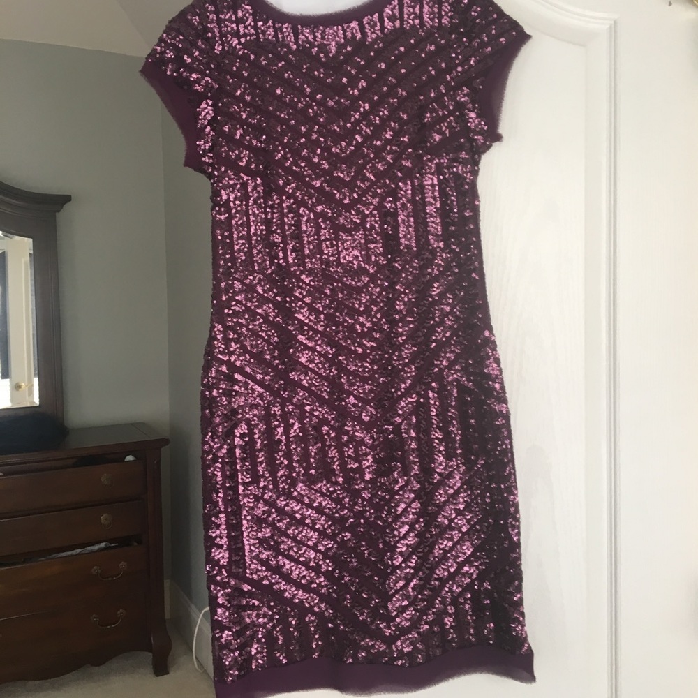 Plum cocktail dress