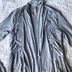 Bailey 44 gray open front jersey cardigan M