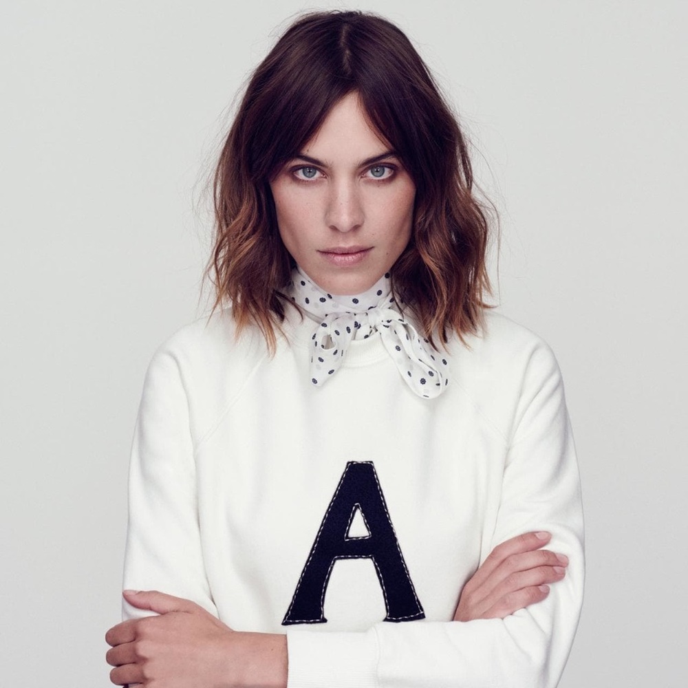 Alexa Chung for AG Monogrammed Sweatshirt XS