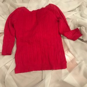 Gap pink 3/4 sleeve sweater
