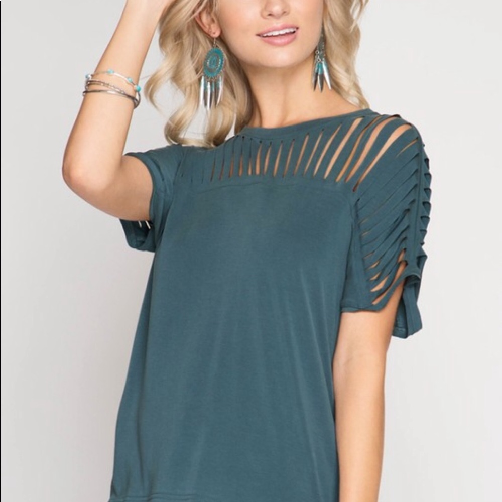 Cut out sleeve top