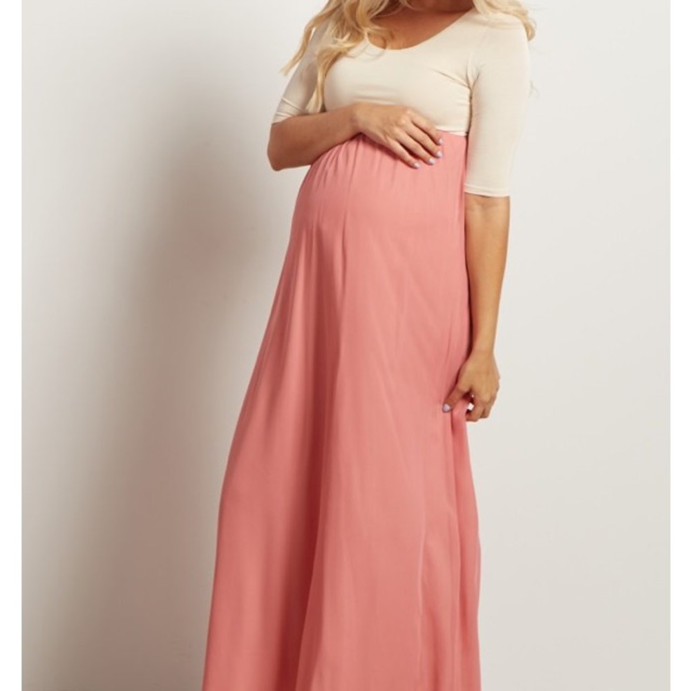 Pink Blush Maternity Dress