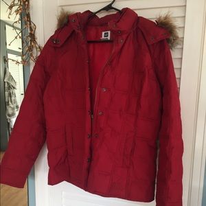 GAP Puffer Coat with Fur Hood Medium