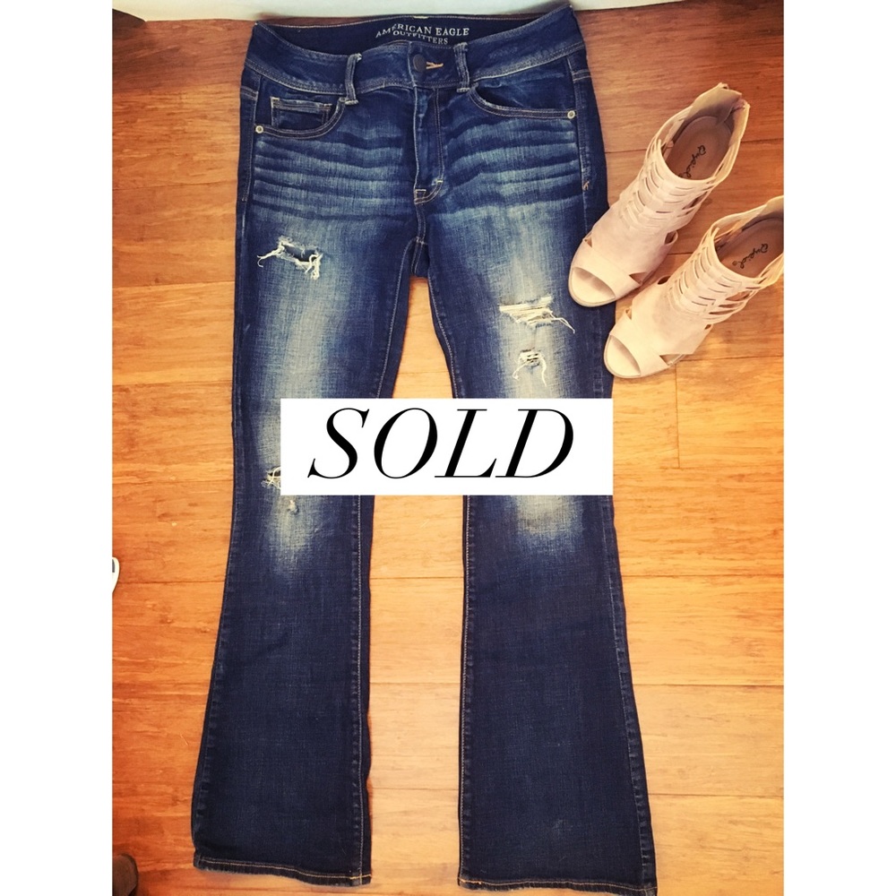 Distressed American Eagle Jeans