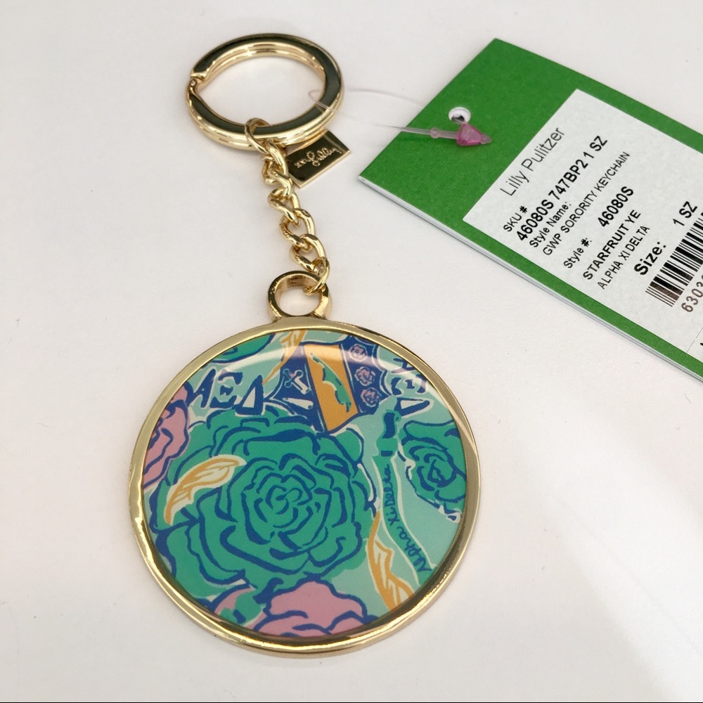 Lilly Pulitzer Alpha Xi Delta Keychain