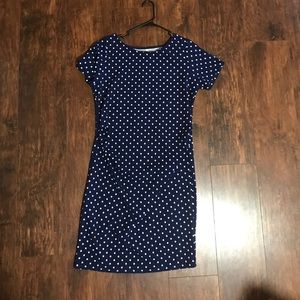 Navy/white Polkadot Pinkblush Maternity Dress