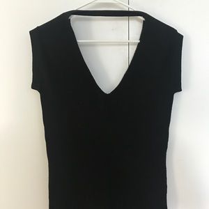 Club Monaco Black Strap Knit Sweater