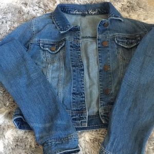 American Eagle Cropped Denim Jacket