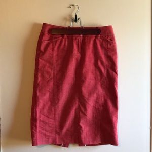 J. Crew Stretch Red Denim Size 4 Pencil Skirt
