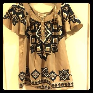 Michael Kors printed dress blouse.