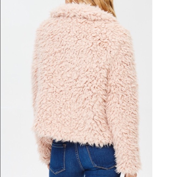 🆕Harmony Blush Faux Fur Shaggy Teddy Jacket - Picture 4 of 7