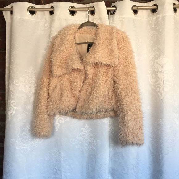🆕Harmony Blush Faux Fur Shaggy Teddy Jacket - Picture 5 of 7