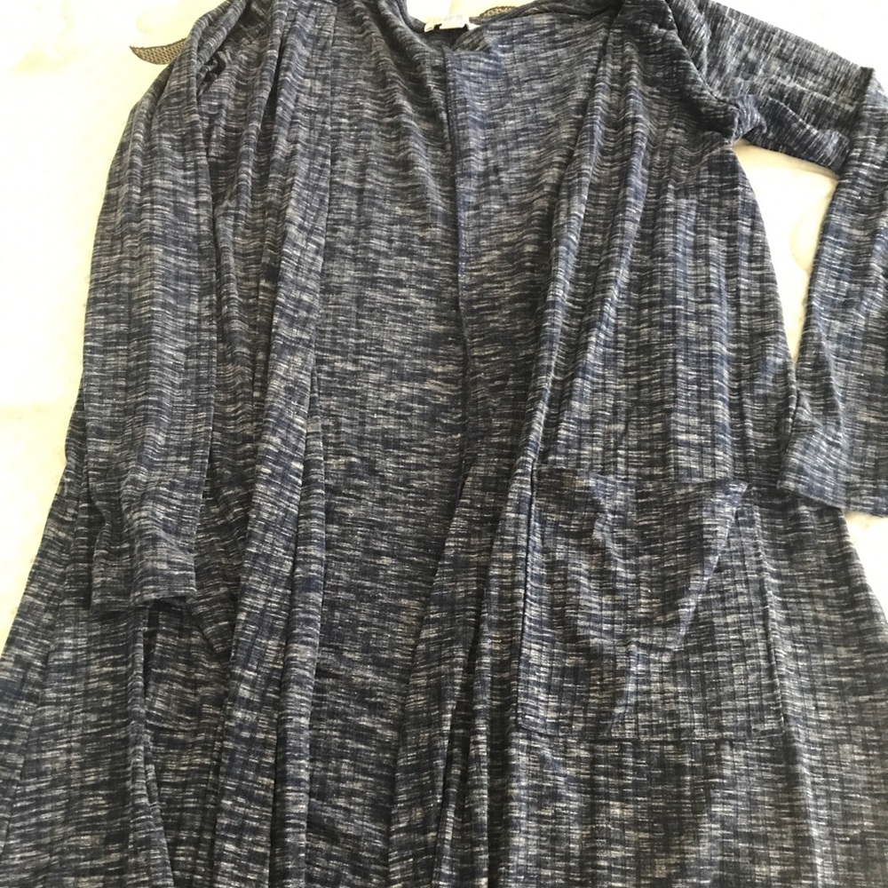 Dark Blue Ribbed Sarah Duster