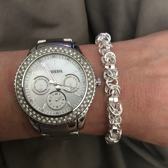 🔴✂️Silver Box Chain Bracelet 💕 - Picture 2 of 5