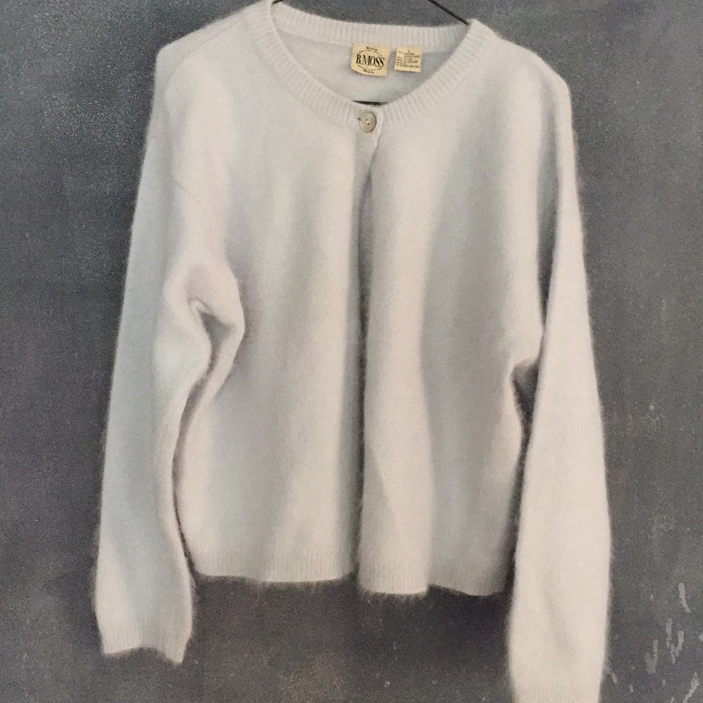 B.Moss angora cardigan