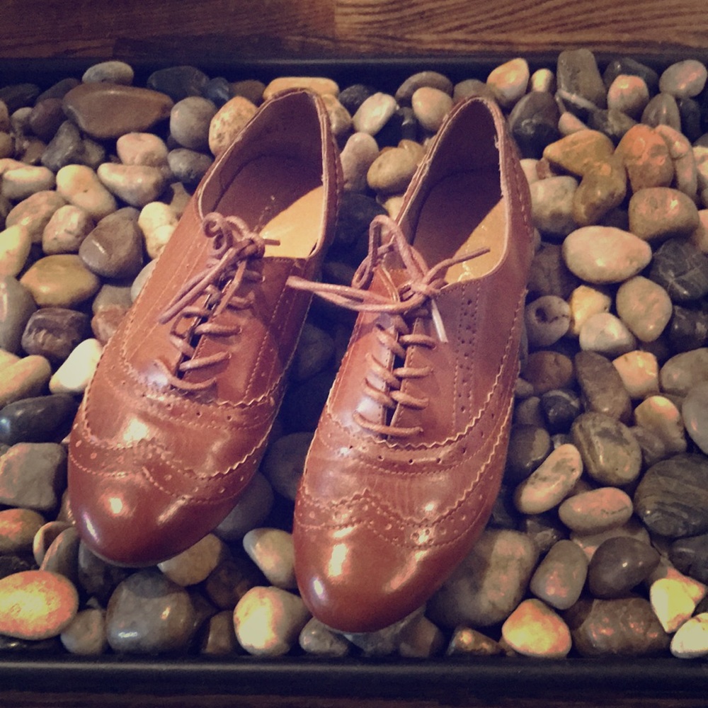 Cognac colored loafers