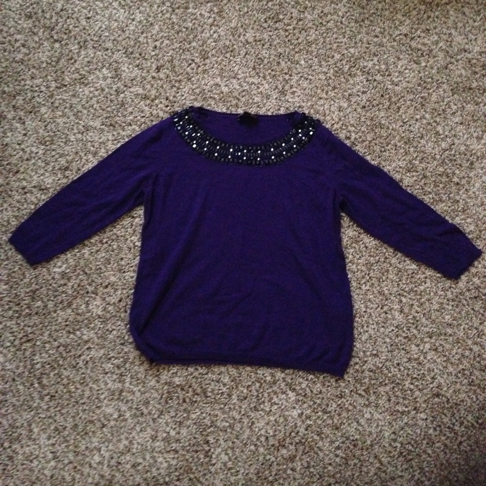 Purple Sequin Sweater