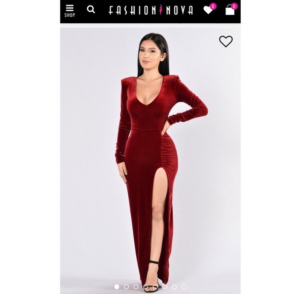 burgundy fashion nova dress