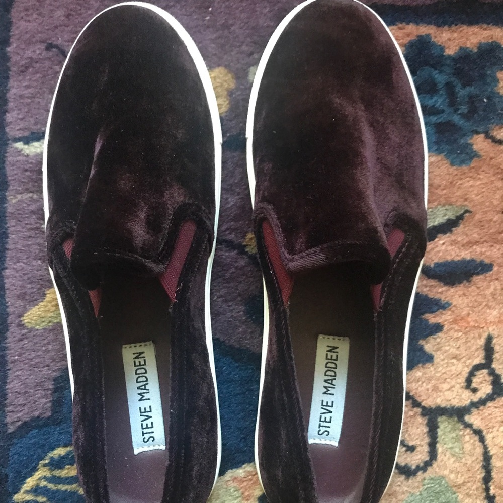 Steve Madden slip on sneakers.
