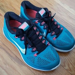 Nike Lunarglide 5 Teal & Hot Pink