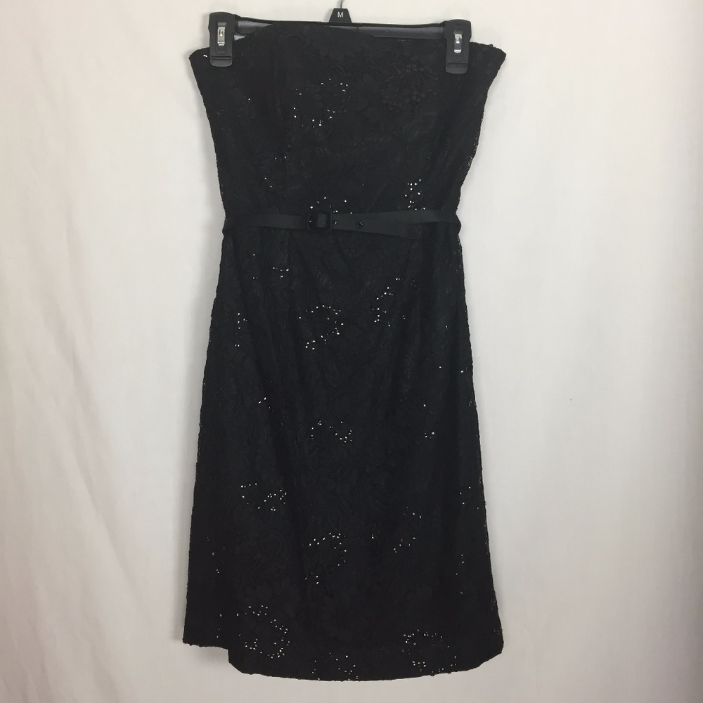 White House Black Market WHBM Size 0 Black Dress