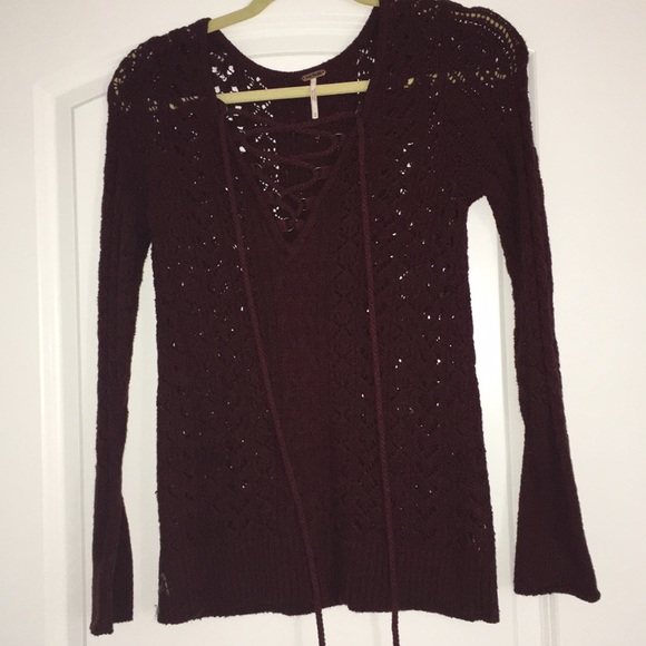 Burgany Free People Knit size Small - Picture 1 of 1