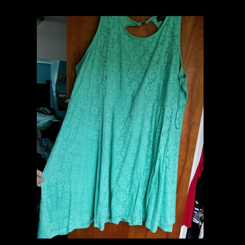Turquoise lace dress
