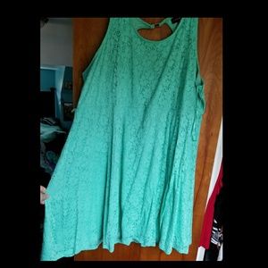 Turquoise lace dress