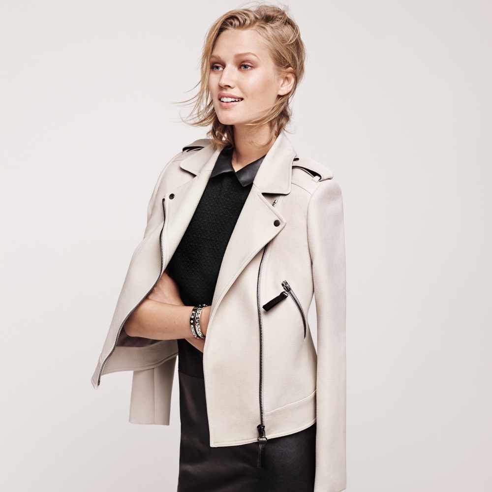 Ann Taylor Petit Crepe Moto Jacket