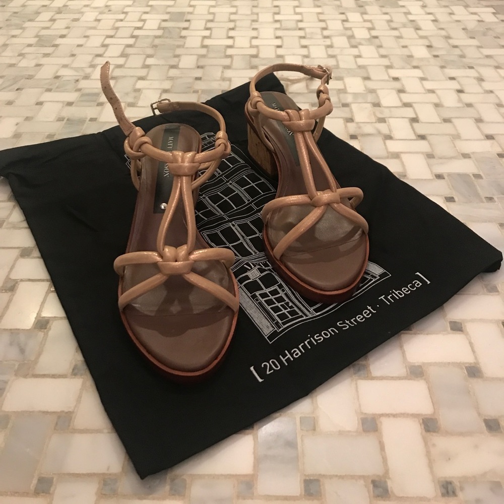 Matt Bernson never worn strappy rose gold sandals