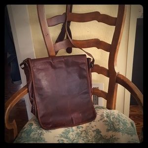 Leather messenger bag