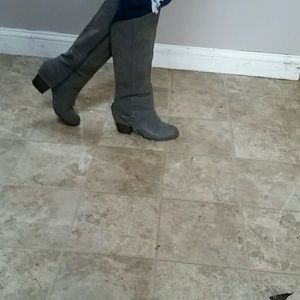 Gray boots