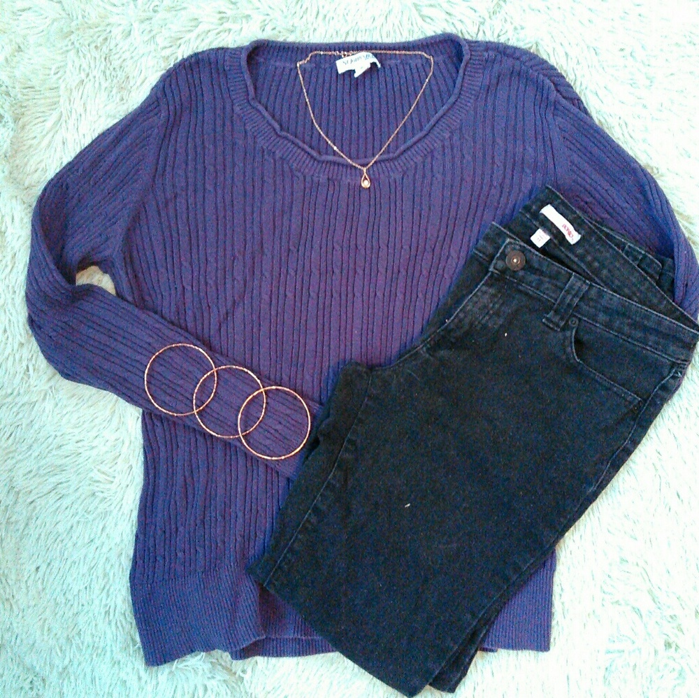 Textured Purple Sweater
