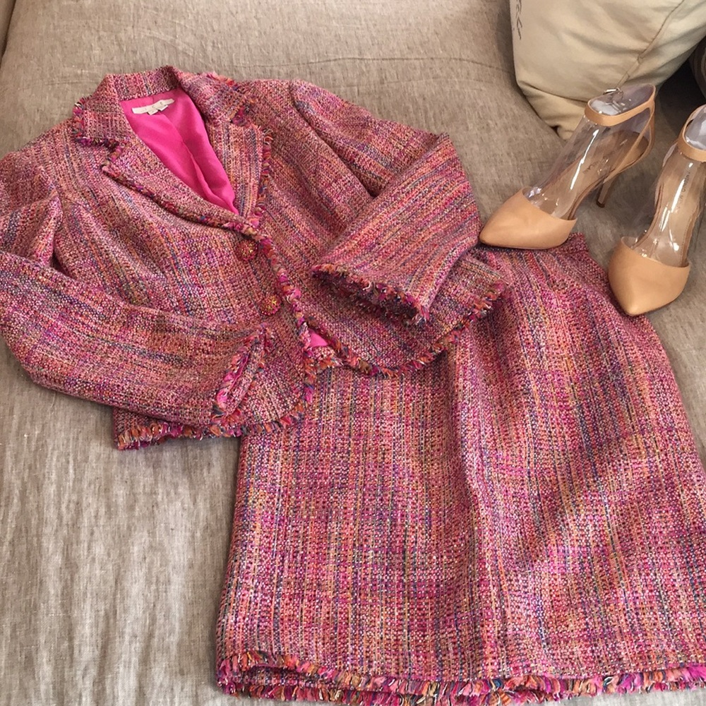 suit set by ICE jacket is size 4 skirt is size 8