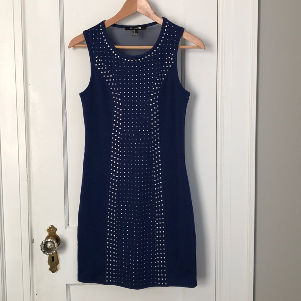 Blue sleeveless dress
