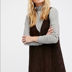 Retro love brown suede free people dress