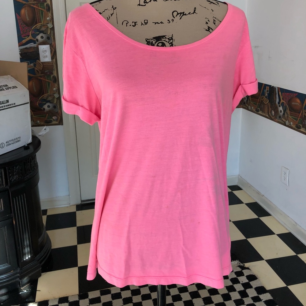 PINK open back tee