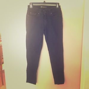 Dark wash denim legging
