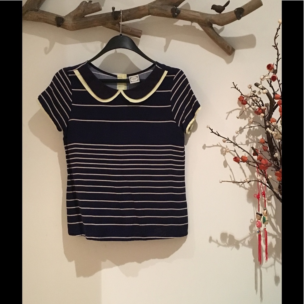 Paperdolls Blue Striped Top