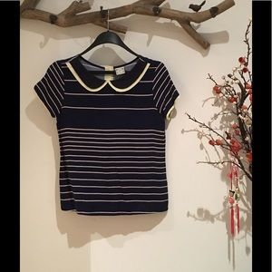 Paperdolls Blue Striped Top