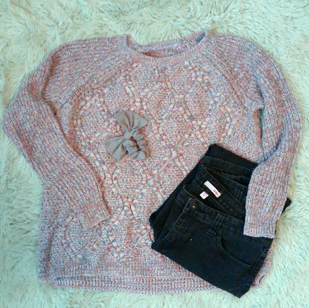 Rainbow Textured Sweater
