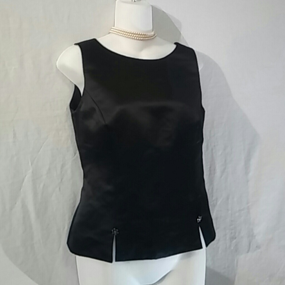 Kasper Womens Formal Top Black Size 8