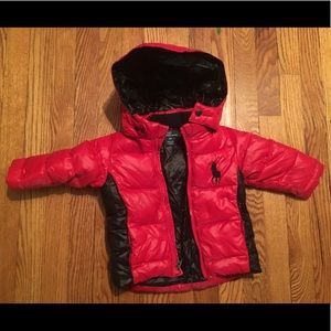 Toddler down polo coat
