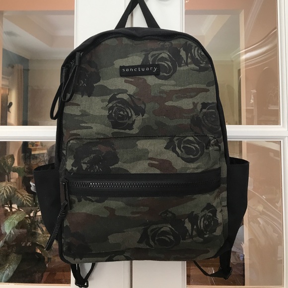 Sanctuary Handbags - Sanctuary Camo Canvas Bkpk w Xtra Bag