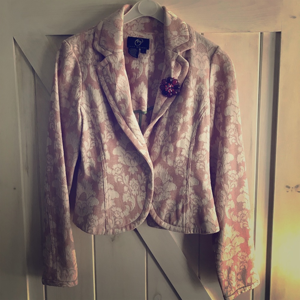 Pink Jacquard Blazer