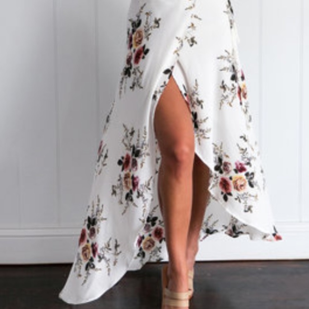 Glamour Queen Boho Floral Wrap Skirt