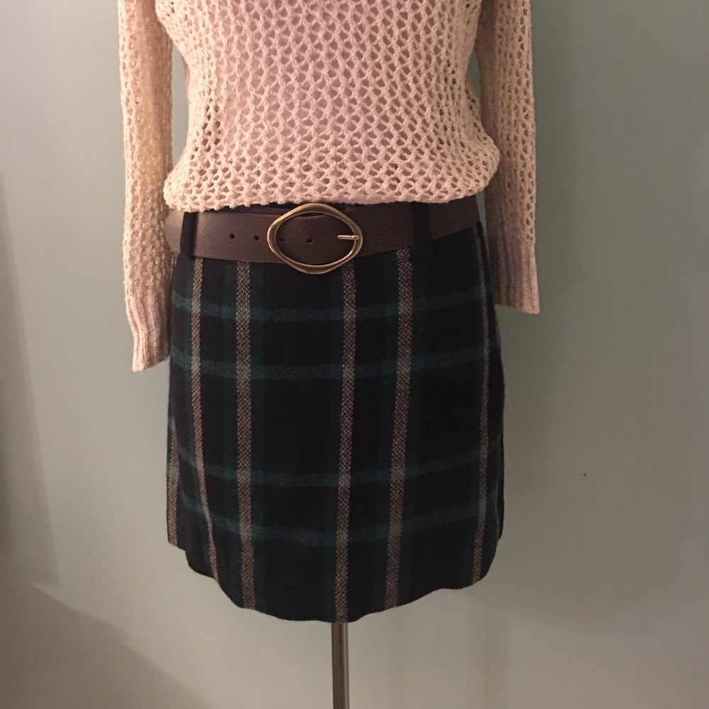 NWT Ralph Lauren Wool Plaid Mini Skirt - 4
