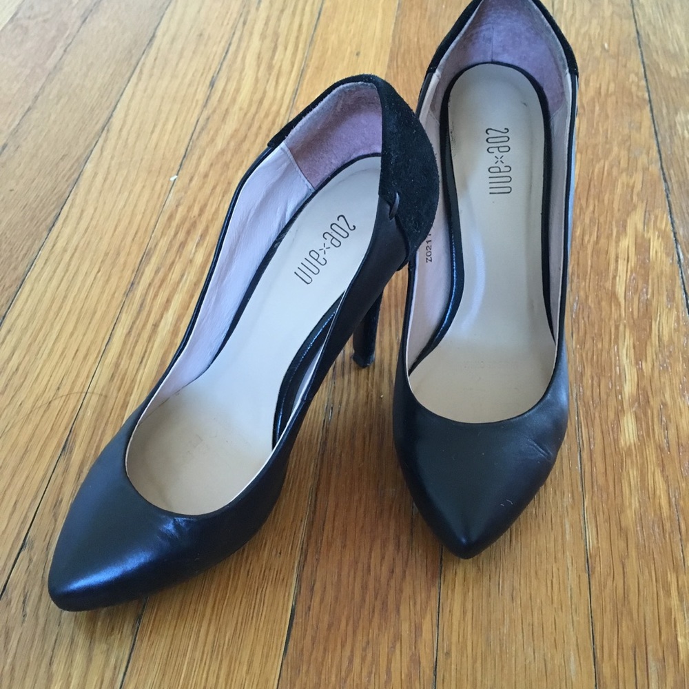Leather combination shoes
