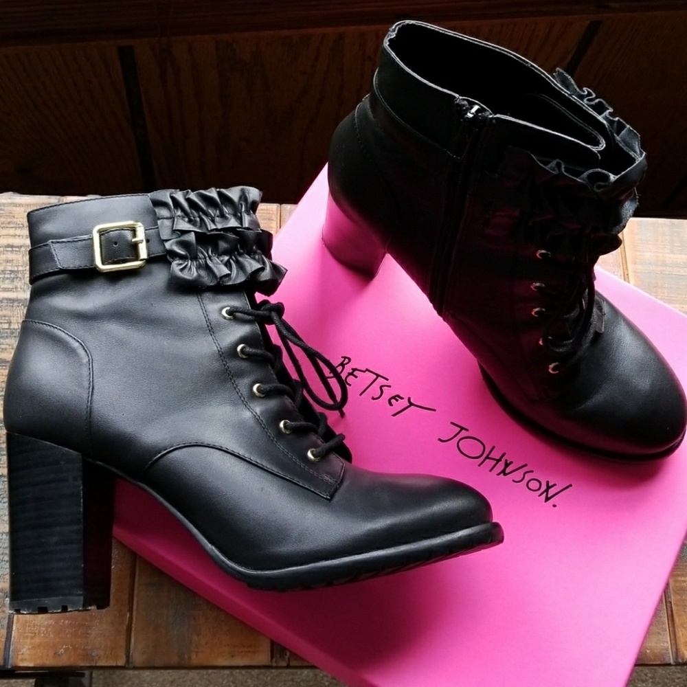 Betsey Johnson Allexis Leather Boots