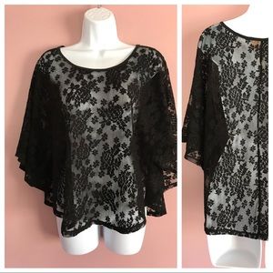 Black Lace Poncho